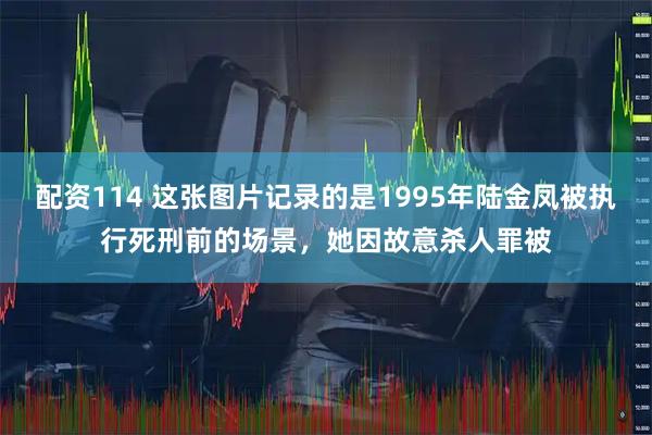 配资114 这张图片记录的是1995年陆金凤被执行死刑前的场景，她因故意杀人罪被